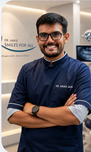 Dr. Aman Jain, Pediatric Dentist at Smiles for All Dental Clinic